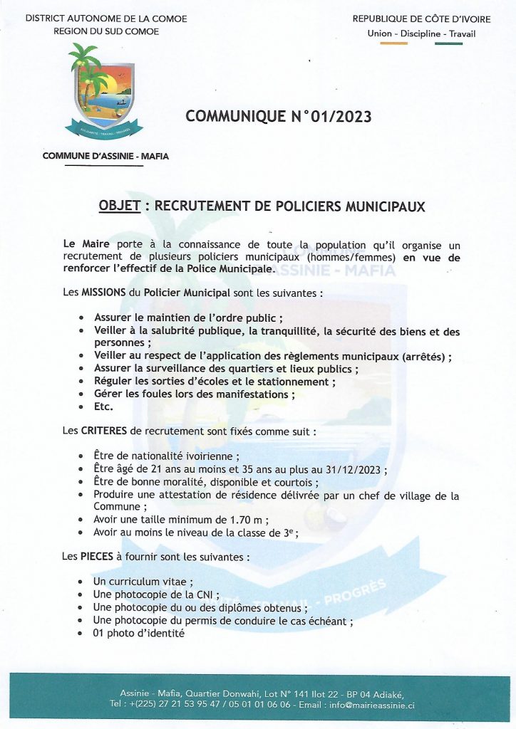 Communiqué-01/2023